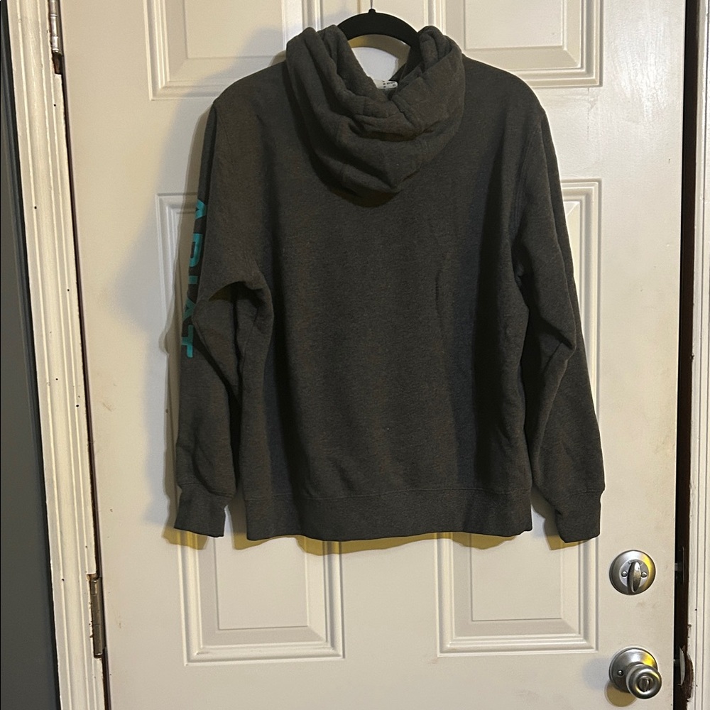 Ariat Charcoal Hoodie with Teal Logo - Picture 3 of 4